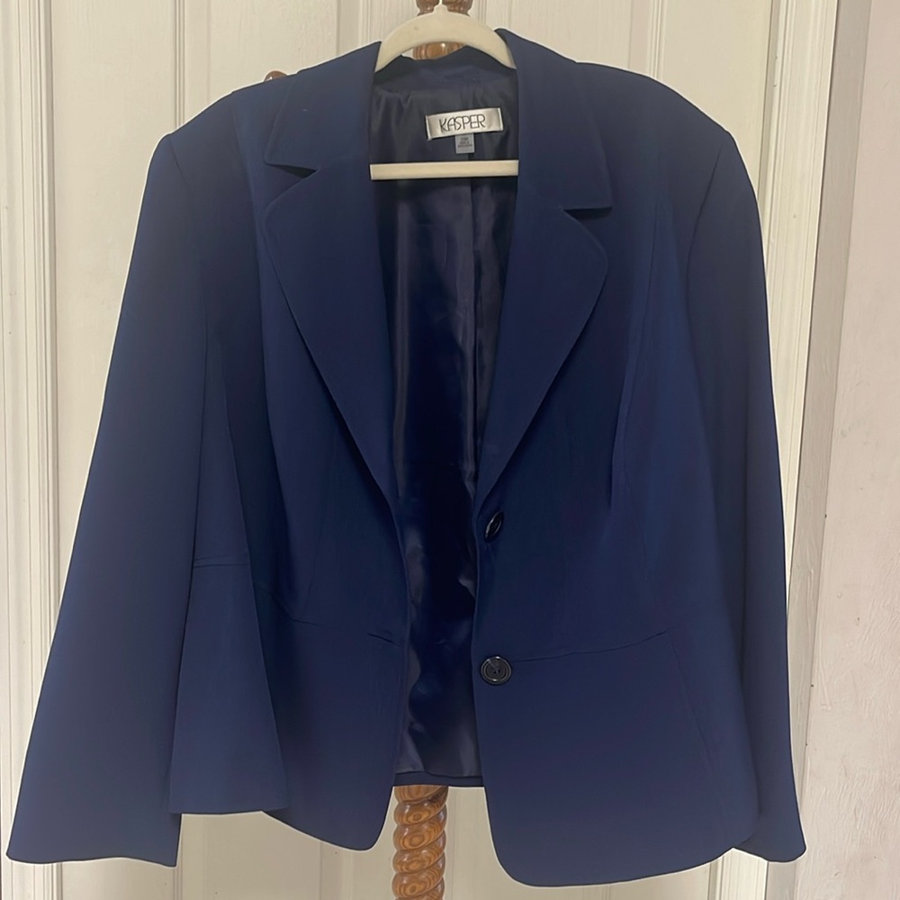 Navy Kasper Size 22 Blazer